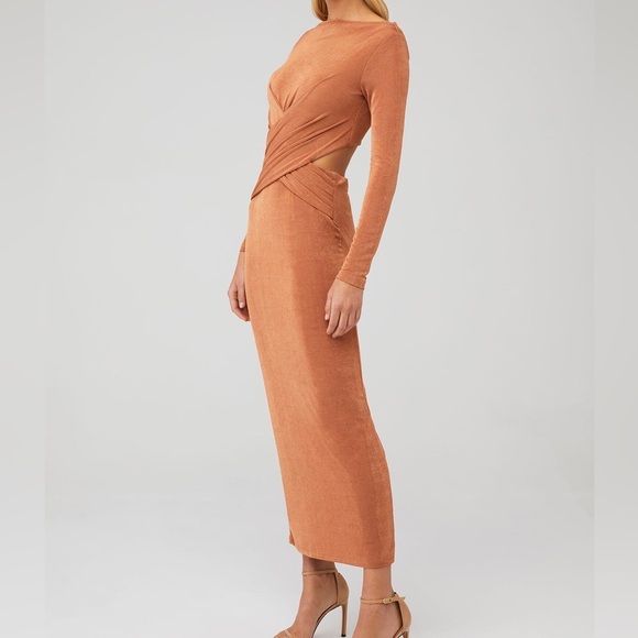 Significant other Rosie long sleeve dress caramel - Picture 6 of 7